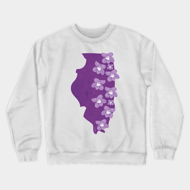 Illinois Violet Crewneck Sweatshirt by Lavenderbuttons